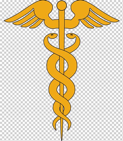 Bastón de hermes caduceo como símbolo de la vara de la medicina de