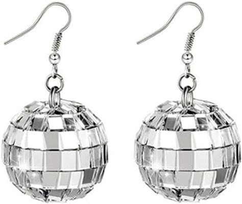 Boucles D Oreilles Disco Ball D Guisement Disco Deco Disco Deguisement