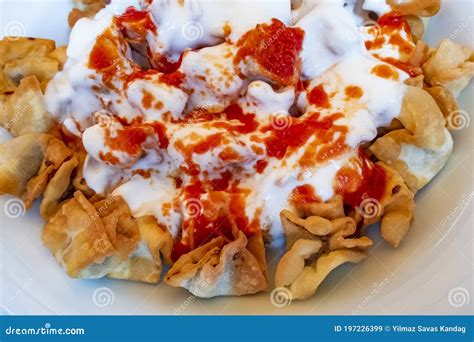 Ready To Eat Traditional Turkish Flavor Manti Stock Image Image Of