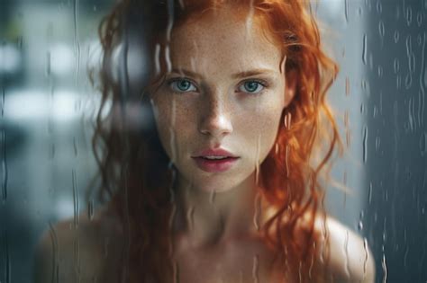 Premium Photo Naked Sensual Woman With Red Curly Hair And Freckles