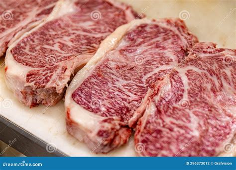 Raw Japanese Wagyu Sirloin Steak Stock Photo Image Of Fillet