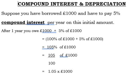 Compound Interest And Depreciation Gcse 9 1 Teaching Resources