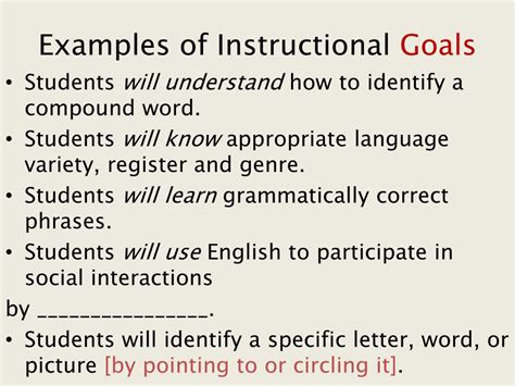 Ppt Writing Effective Instructional Goals And Objectives Powerpoint