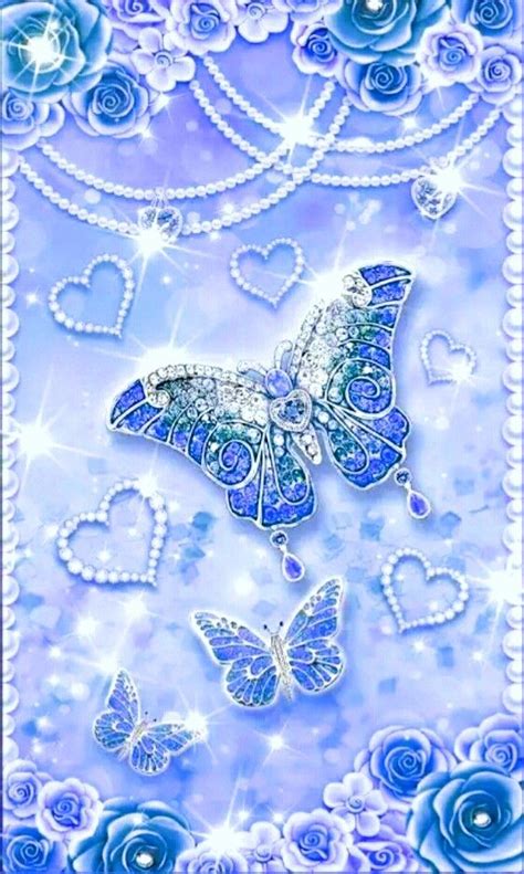 pin  hayz  blue heart iphone wallpaper flower phone wallpaper