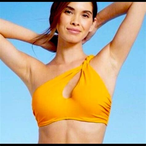 Shade Shore Swim Lightly Lined Twisted One Shoulder Keyhole Bikini Top Shade Shore Poshmark