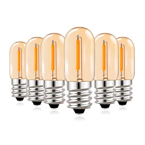 6pcs T16 Vintage Led Bulb E14 E12 0 6W LED Filament Light Bulb 220V