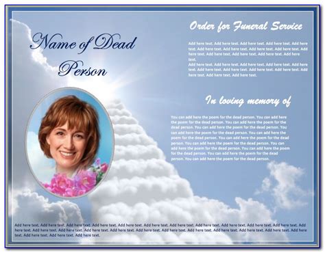 Funeral Program Templates Free Printable | prosecution2012