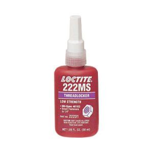 Loctite 222MS Top Pick Mil Spec Low Strength Purple Threadlocker For