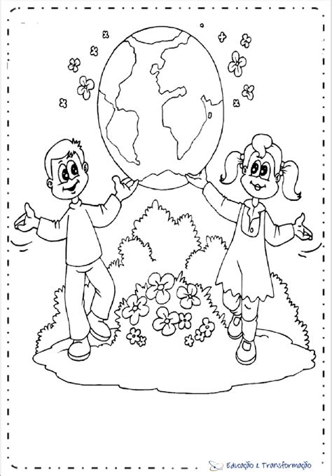Desenho De Meio Ambiente - Desenhos para colorir meio ambiente - Desenhos para baixar