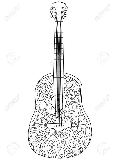 Desenhos De Violino De Flores Para Colorir E Imprimir Colorironline