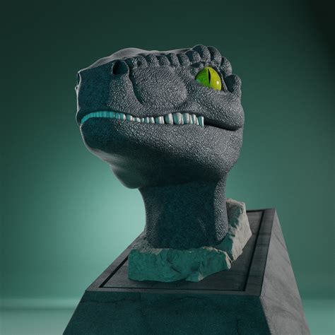 ArtStation - Velociraptor Toy Bust