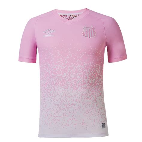 Camisa Umbro Santos Outubro Rosa Masculina Rosa Multicores