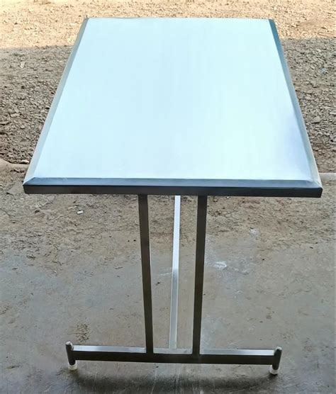 Mirror Finish Seater Stainless Steel Rectangular Table For Canteen