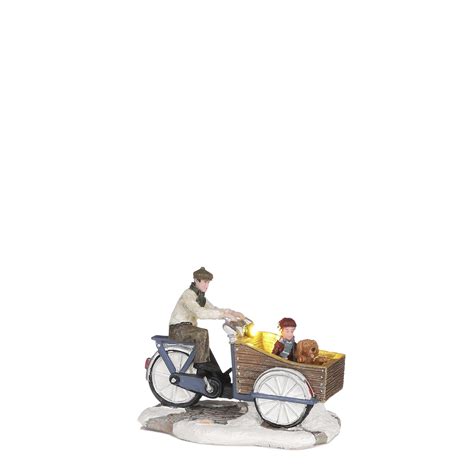 Luville Kerstdorp Miniatuur Bakfiets Familie L X B X H Cm Kopen