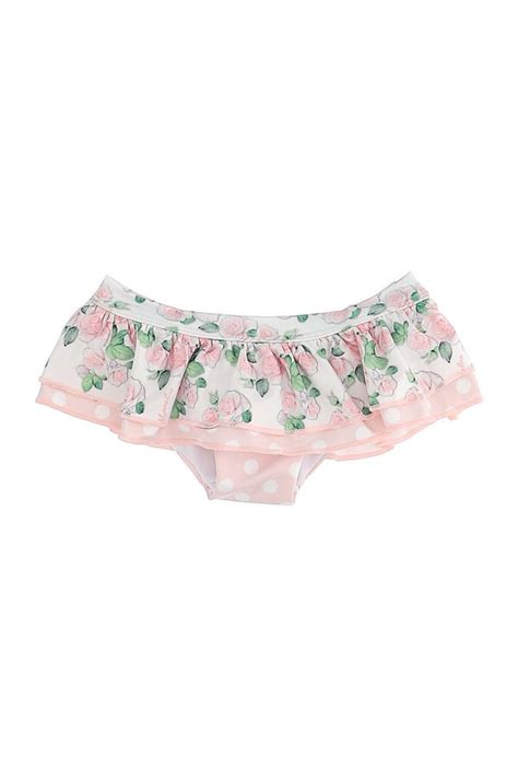 Buy Monnalisa Baby Bikini Bottom Roses And Polka Dots Natural At 68