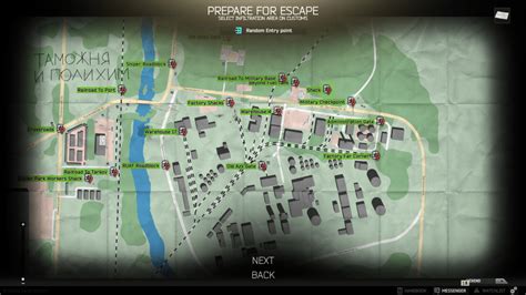 Tarkov Woods Detailed Map