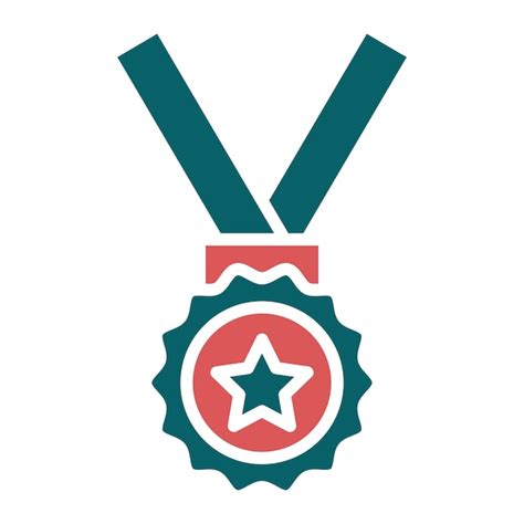 Estilo Del Icono De La Medalla De Dise O Vectorial Vector Premium