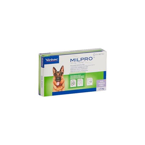 Milpro Perros 5Kg Antiparasitario Caja X 2 Comprimidos Virbac