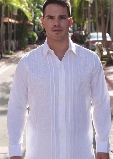 Premiun White Embroidered Wedding Guayabera Wedding Guayabera