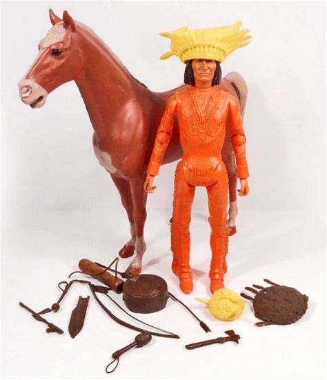 Vintage Marx Johnny West Orange Geronimo Action Figure