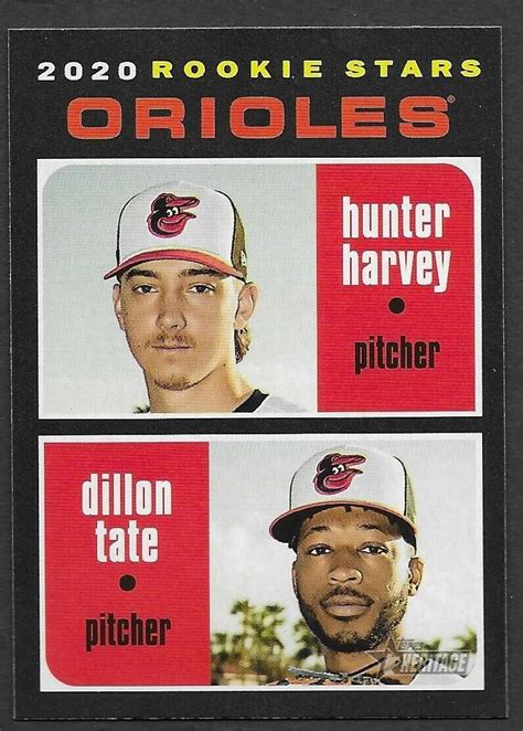 Topps Heritage Dillon Tate Rc Hunter Harvey Rc Baltimore