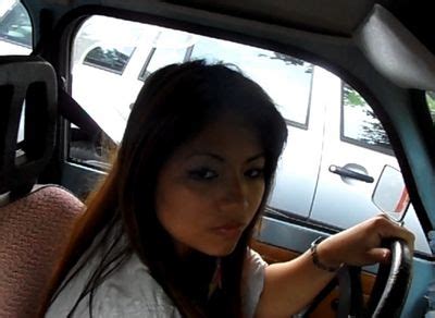 Candid Car Cranking Cute Blonde Cranking Inside View 2