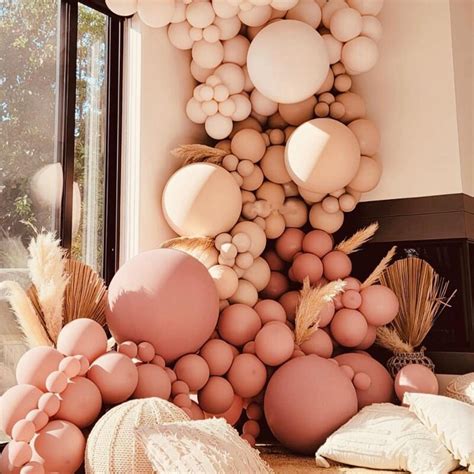 Pcs Balloons Garland Arch Kit Retro Double Layers Pink Nude Etsy Australia
