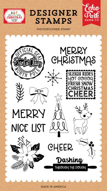 Have A Holly Jolly Christmas North Pole Official Seal Stamp Set Echo