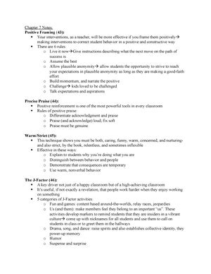 Chapter Teach Like A Champion Chapter Notes Begin With The End