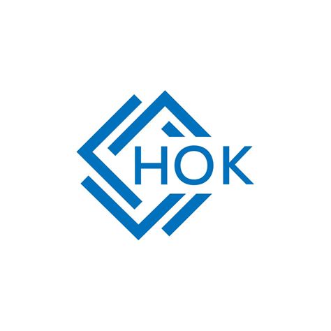 Hok Letter Logo Design On White Background Hok Creative Circle Letter