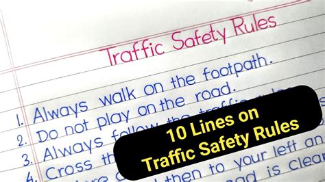 Road Safety Rules In English Traffic Rules In English Essay On