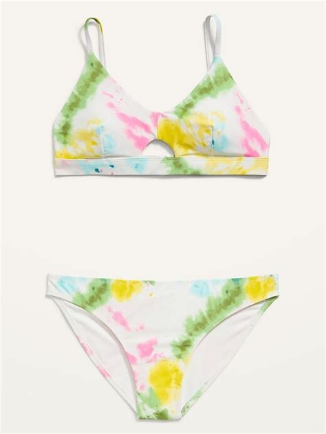 Old Navy Tie Dyed Bikini Piece Swim Set For Women