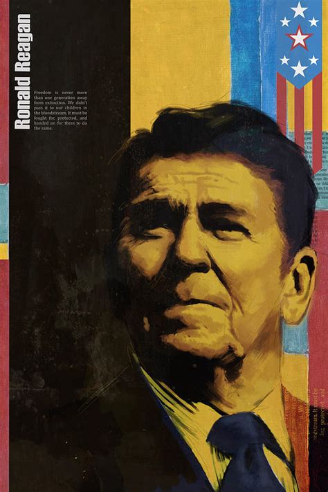 Ronald Reagan Painting by Corporate Art Task Force