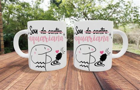 Caneca Cerâmica Flork Sou Aquariana Elo7 Produtos Especiais