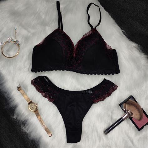 Conjunto lingerie Sutiã bojo calcinha fio duplo C Bojo Shopee Brasil