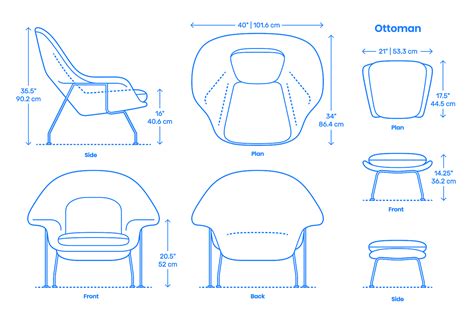 Lounge Chairs Dimensions And Drawings