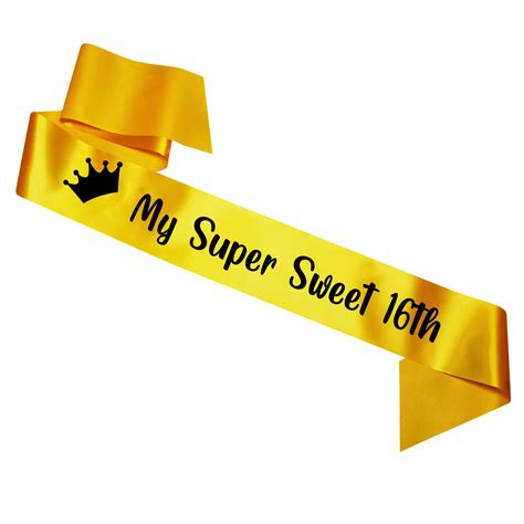 My Super Sweet 16 Sash - Yellow – Simply Sashes