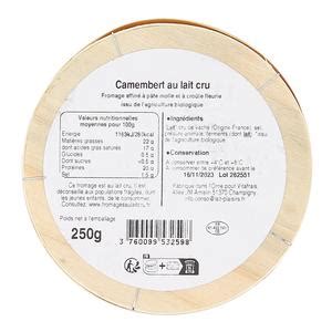 Livraison à domicile Lait Plaisirs Camembert bio lait cru 45 MG 250g