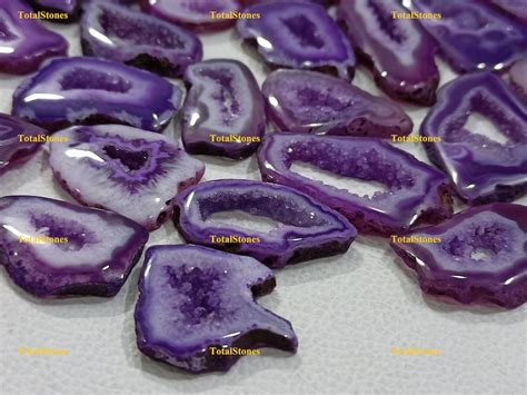 Purple Window Druzy Geode Polished Slabs Geode Slices Etsy