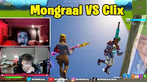 Mongraal VS Clix 1v1 Buildfights On EU NA Servers YouTube