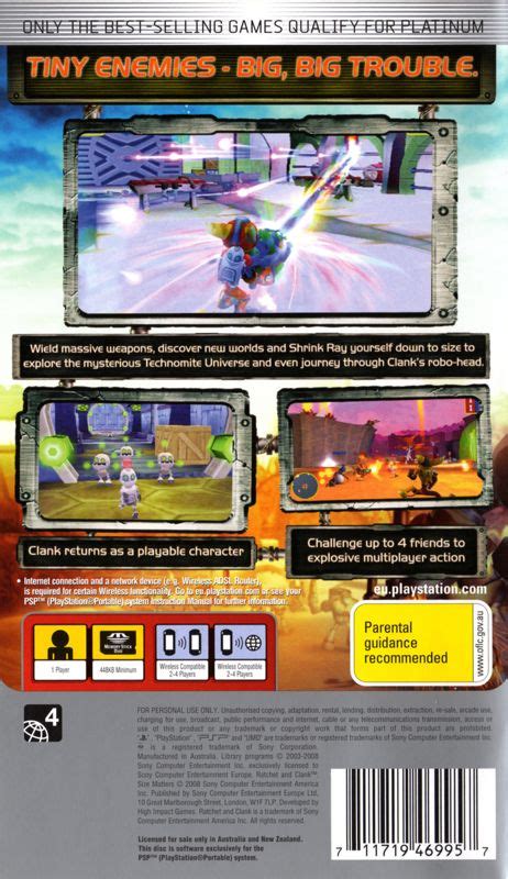 Ratchet Clank Size Matters Cover Or Packaging Material Mobygames