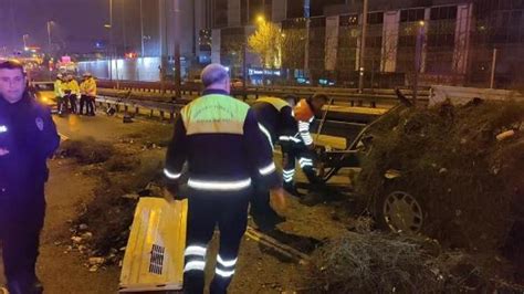 Zeytinburnu nda lüks otomobil yol çalışması yapan belediye aracına