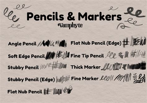 Pencils And Markers Csp Mini Brush Set Vampbytes Ko Fi Shop Ko Fi