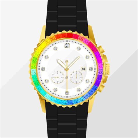 Premium Vector | Mens Gold and full diamonds Stainless Steel Watches Luxury Minimalist Quartz ...