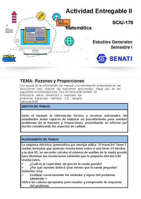 SCIU 178 Actividad Entregable 002 Matemática TEMA Razones y