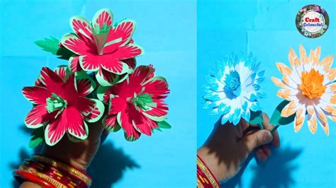 Simple Paper Flower Making How To Make Paper Flower Home