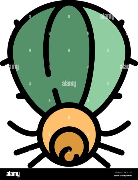 Blood Mite Icon Outline Blood Mite Vector Icon Color Flat Isolated