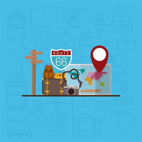 Premium Vector Travel Around The World Set Icons