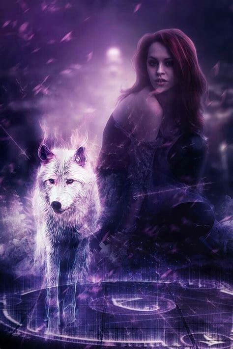 Witch And Her Spirit Animal The Wolf Wolf Spirit Wolf Spirit Animal