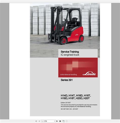 Linde Service Guide LSG V 5 2 2 Update 12 2018 Pathfinder Forklift